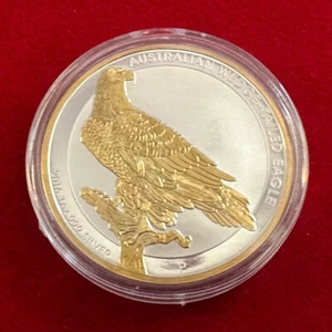 1 Troy OZ .9999 Silver 2016 Australian Wedge-Tailed Eagle w/ 24K Gilding by SFS - Picture 1 of 7