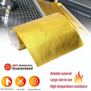Large Size Gold Intake Heat Reflective Tape Wrap Self-adhesive High Temperature - Picture 1 of 8