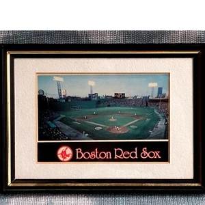 Vintage Fenway Park Boston Red Sox gerahmte Postkarte Fotodruck Baseball Stadion Kunst - Bild 1 von 5