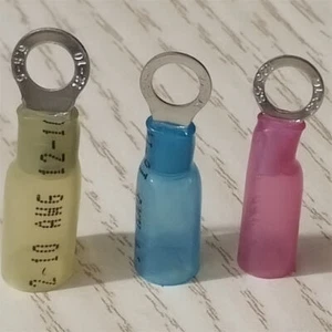 10-22AWG Heat Shrink Wire Connector Ring #10Stud Terminals Waterproof 10/20/50CS - Picture 1 of 14