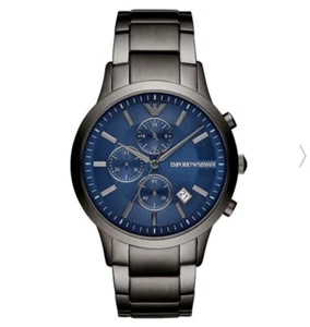 Orologio uomo Emporio Armani blu argento cronografo sportivo 43mm e impermeabile - Foto 1 di 10