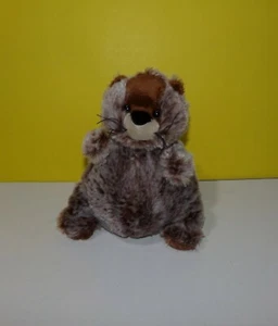 Ganz Webkins Groundhog Plush HM179 Stuffed Animal Toy 8” No Code Frosted Brown - Picture 1 of 2