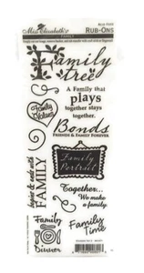 Miss Elizabeths PALABRA FAMILIAR Rub Ons - Álbumes de recortes Tarjetería Artesanía Suministro VENTA - Imagen 1 de 1