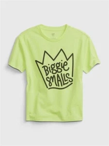 New Biggie Smalls Crown Logo Gap Kids Size 14 Hip Hop Rap Notorious B.I.G. Tee - Picture 1 of 5