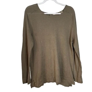 Camisa verde Soft Surroundings talla mediana Go Lively botón trasero mezcla seda top - Imagen 1 de 7