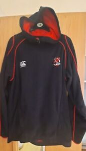 Canterbury Mens Ulster Rugby Black/Red Fleece Hoodie size small