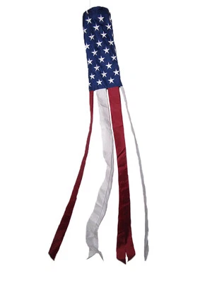 Calcetín de viento 60" bordado bandera estadounidense 100 % poliéster EE. UU. Windsock EE. UU. Foto 1 de 4