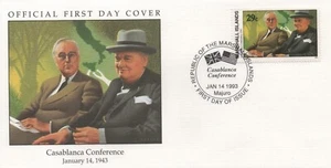 MARSHALL ISLANDS 1993 CONFERENCIA CASABLANCA PRIMER DÍA PORTADA FDC - Imagen 1 de 1