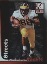 1999 Donruss Elite Football Card #198 Tai Streets Rookie