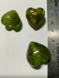 Lampwork Foil Lined Heart Beads - Picture 1 of 69