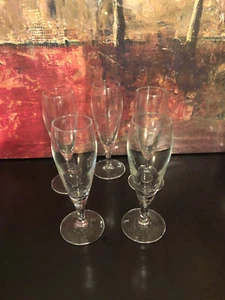 5 Small Champagne Glasses Flutes Barware Drink Party Wedding  7" - Picture 1 of 6