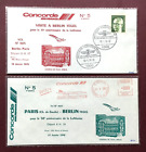 AIR FRANCE CONCORDE 1976 - 1st.FLIGHT COVERS X 2 - PARIS-BERLIN-PARIS -EXCELLENT
