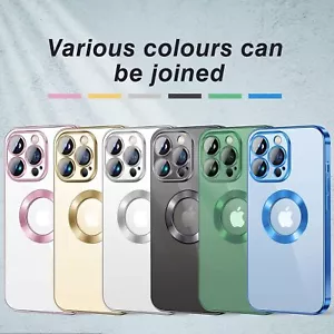 Cover Custodia per iPhone 16 15 14 13 12 11 8 Pro Max Plus XS XR VETRO TEMPERATO - Foto 1 di 9