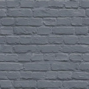 Muriva gestrichene Ziegelmuster Tapete Kunstoptik Metallic Motiv strukturiert blau - Bild 1 von 1