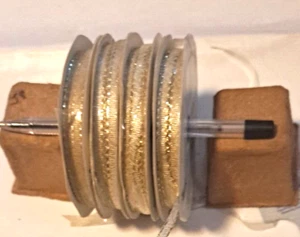4 x gold 3mm (1/8) x 3.15m (3.5yds) BIRCH ATt001 polyester edged - Picture 1 of 1