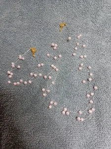 Lee Sands Pink Pearl 3 Strand Floating Illusion Necklace Bracelet Set  - Picture 1 of 6