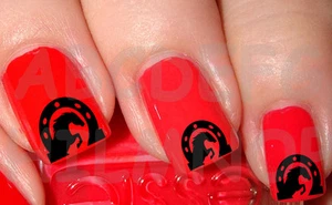 60x Water decals FERRO CAVALLO UNGHIE NAIL ADESIVI HORSESHOE STICKERS TRANSFER - Imagen 1 de 1