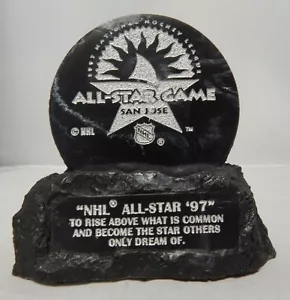 San Jose 1997 NHL All-Star Game Limited Edition Hockey Puck Rock Statue - Picture 1 of 9