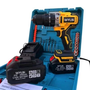 Trapano Avvitatore a Batteria Brushless Percussione 1500W 13mm Mandrino Metallo - Foto 1 di 7