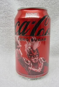 EMPTY Ltd Edition EMPTY CAPTAIN MARVEL Coca Cola ZERO SUGAR 12 OZ Coke CAN - Picture 1 of 2