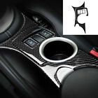 3Pcs Carbon Fiber Console Water Cup Holder Trim Cover For Nissan 370Z 2009-2020