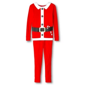 BOYS OR GIRLS SANTA 2 PIECE COTTON SLEEP SET NEW WITH TAGS LS TOP & PANTS SIZE 4 - Picture 1 of 5