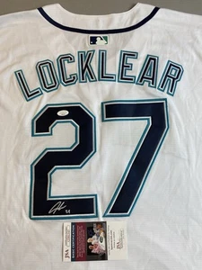 SEATTLE MARINERS TYLER LOCKLEAR AUTOGRAPH #27 HOME WHITE NIKE JERSEY JSA CD81343 - Picture 1 of 5