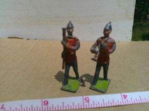 Heyde or similar, 2x British soldiers musician, vintage 45mm lead, TT - Picture 1 of 3