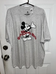 Walt Disney World Mickey Mouse graues TShirt Erwachsene XL - neu mit Etikett - Bild 1 von 5