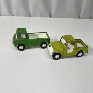 VTG 1969 Tootsie Toy Lot Of 2 Die Cast Vehicles Jeep Pickup Truck - Picture 1 of 13