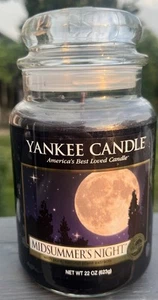 Original Vintage Label Midsummer’s Night Candle Moon Unused With Lid 22oz - Picture 1 of 2