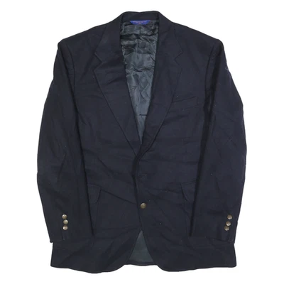 PENDLETON Mens Black Wool Classic Jacket L Button Plain Blazer - Image 1 of 4