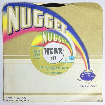 Obscure Teen Country 45 B.J. JOHNSON Let The Party Be Over / Searching NUGGET - Image 1 of 3