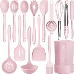Silicone Cooking Utensils Set - 446°F Heat Resistant Kitchen Utensils,Turner ... - Picture 1 of 8