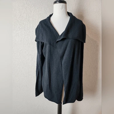 Cárdigan Suéter Michael Stars Mezcla Lana Cachemira Abierto Negro Talla Única Foto 1 de 4