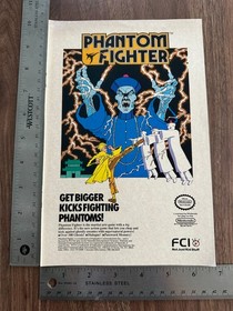 Phantom Fighter 1990 print ad vintge retro art 90s video game NES Nintendo FCI