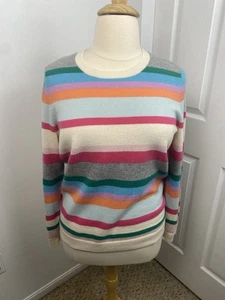 Talbots XL reines Kaschmir leichter gestreifter Pullover Langarm - Bild 1 von 13