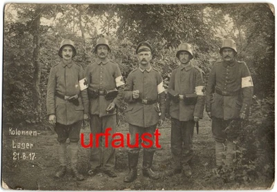 Foto de soldados ambulancia casco de acero alemán de la Primera Guerra Mundial 1917 Foto 1 de 2