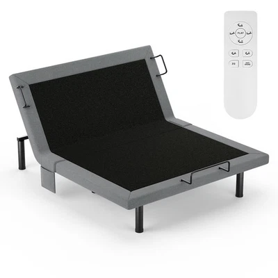 Base de marco de cama ajustable eléctrica mejorada con control remoto retroiluminado de masaje 1000 lb Foto 1 de 4