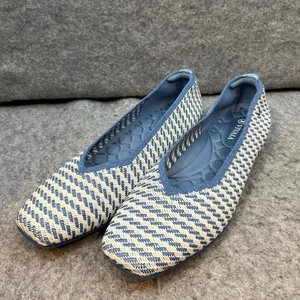 Vivaia Blue & White Knit Square Toe Comfort Slip-On Ballet Flats Shoes EU 43 - Picture 1 of 7