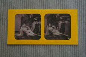 RARE PHOTO STEREOSCOPIQUE CURIOSA MAISON CLOSE FEMME NUE EROTIQUE NAPOLEON III f - Foto 1 di 4