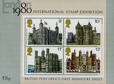 Great Britain 834a Souvenir Sheet London 1980 International Stamp Expo - Image 1 of 2