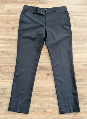 Pantalones de vestir Paul Smith Docket para hombre azul marino a cuadros ajustados elásticos lana frente plano 32x29 Foto 1 de 4