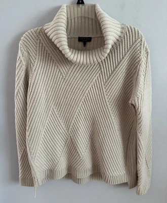 Rag & Bone Merino Wool Pullover Sweater Cowl Neck Ribbed Knit Beige Size XS - Image 1 of 4