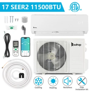 11500 BTU Inverter Ductless Air Conditioner & Heat Pump WiFi Mini Split Kit 115V - Picture 1 of 15