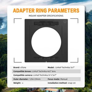 Lens Board Adapter Linhof Technika 5x7“ IV V To Technika 4x5 IV V Large Format - Picture 1 of 9