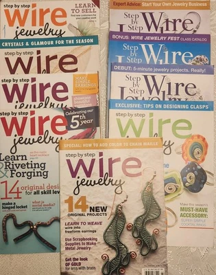 Step by Step Wire Jewelry Magazine LOT of 9 Jewelry Making Back Issues 2010 2012 - Image 1 of 4