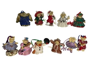Vintage Muffy Vanderbear Christmas Ornament Set Of 11 Holiday Figures 1990s - Picture 1 of 14