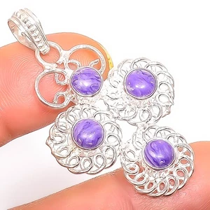 Charoit versilbert Schmuck Anhänger 1,95" P48 - Bild 1 von 3