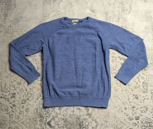 LL Bean Bio Baumwolle Pullover Herren Medium Regular Blau Strick Rundhals - Bild 1 von 5